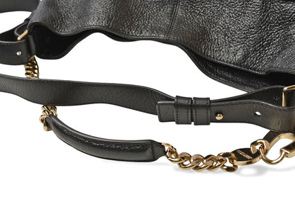 ジミーチュウ トートバッグ/ショルダーバッグ JIMMY CHOO 2wayチェーンバッグ パテントレザー ガンメタリック【中古】