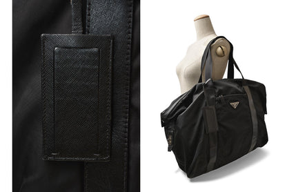 プラダ ショルダーバッグ PRADA ボストンバッグ/旅行カバン トラベル 2VC796 ブラック メンズ/レディース【中古】