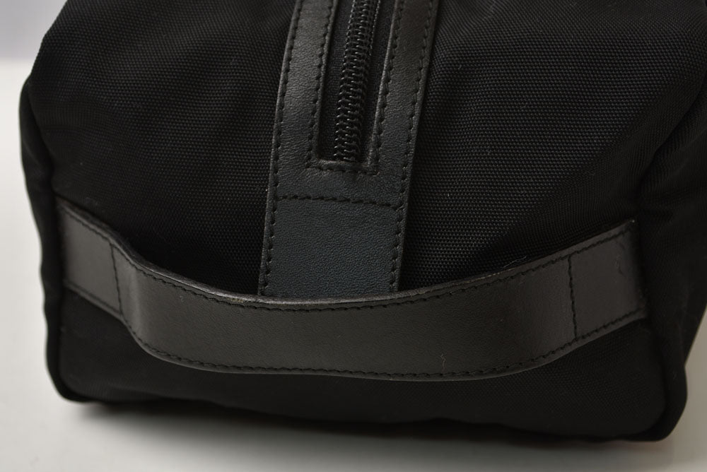 グッチ トラベルポーチ/クラッチバッグ GUCCI ヴィンテージ ナイロンキャンバス ブラック【中古】
