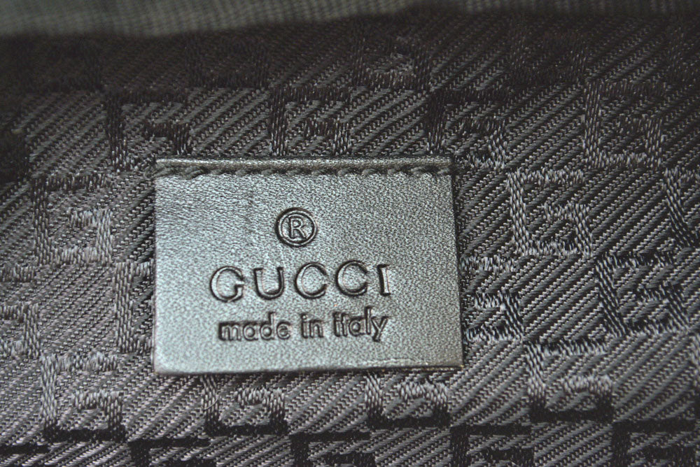 グッチ トラベルポーチ/クラッチバッグ GUCCI ヴィンテージ ナイロンキャンバス ブラック【中古】