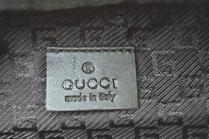 グッチ トラベルポーチ/クラッチバッグ GUCCI ヴィンテージ ナイロンキャンバス ブラック【中古】