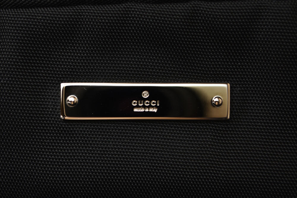 グッチ トラベルポーチ/クラッチバッグ GUCCI ヴィンテージ ナイロンキャンバス ブラック【中古】
