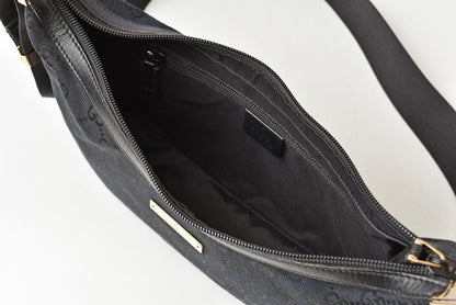 グッチ ショルダーバッグ ヴィンテージ GUCCI バッグ/肩掛け/クロスボディ GGキャンバス/ブラック 019.0433【中古】