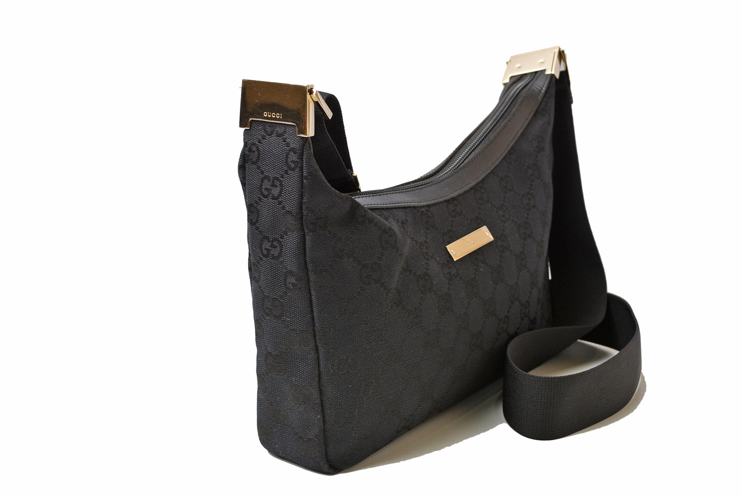 グッチ ショルダーバッグ ヴィンテージ GUCCI バッグ/肩掛け/クロスボディ GGキャンバス/ブラック 019.0433【中古】