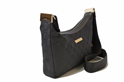 グッチ ショルダーバッグ ヴィンテージ GUCCI バッグ/肩掛け/クロスボディ GGキャンバス/ブラック 019.0433【中古】