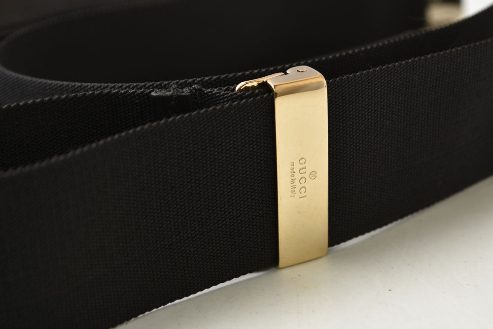 グッチ ショルダーバッグ ヴィンテージ GUCCI バッグ/肩掛け/クロスボディ GGキャンバス/ブラック 019.0433【中古】