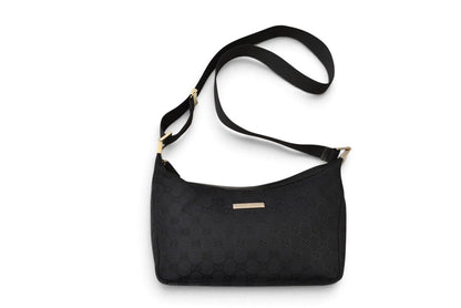 グッチ ショルダーバッグ ヴィンテージ GUCCI バッグ/肩掛け/クロスボディ GGキャンバス/ブラック 019.0433【中古】