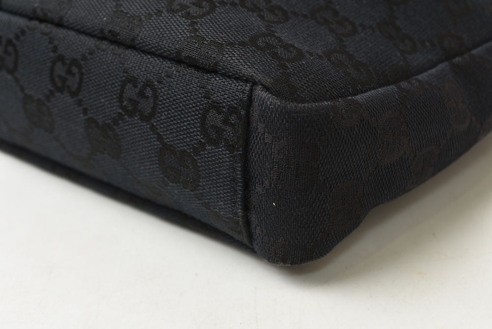 グッチ ショルダーバッグ ヴィンテージ GUCCI バッグ/肩掛け/クロスボディ GGキャンバス/ブラック 019.0433【中古】