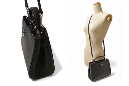 ジミーチュウ ハンドバッグ/ショルダーバッグ JIMMY CHOO 2way ヴァレンヌ ミニ レザー ブラック【中古】