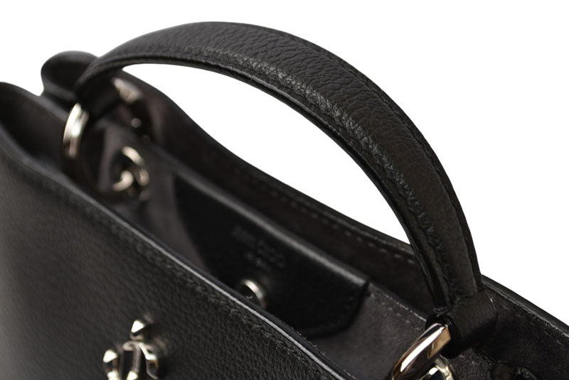 ジミーチュウ ハンドバッグ/ショルダーバッグ JIMMY CHOO 2way ヴァレンヌ ミニ レザー ブラック【中古】