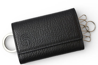 グッチ キーケース/キーホルダー GUCCI 6連 GG DEBOSSED 795336 AADD7 1000 ブラック【中古】