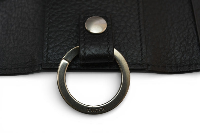 グッチ キーケース/キーホルダー GUCCI 6連 GG DEBOSSED 795336 AADD7 1000 ブラック【中古】