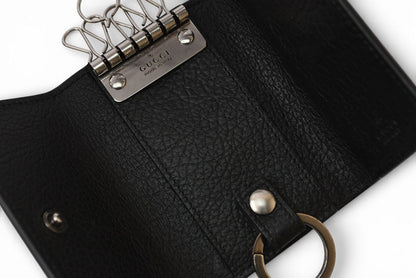グッチ キーケース/キーホルダー GUCCI 6連 GG DEBOSSED 795336 AADD7 1000 ブラック【中古】