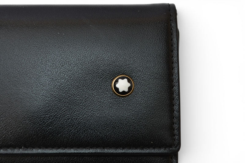 モンブラン キーケース/キーホルダー MONTBLANC 6連 ブラック/ゴールド【中古】