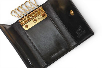 モンブラン キーケース/キーホルダー MONTBLANC 6連 ブラック/ゴールド【中古】
