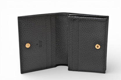 グッチ ミニ財布 未使用 GUCCI 折財布 456126 PETITE MARMONT/プチマーモント ブラック【中古】