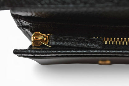 グッチ ミニ財布 未使用 GUCCI 折財布 456126 PETITE MARMONT/プチマーモント ブラック【中古】