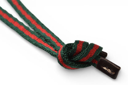 グッチ ネックストラップ GUCCI ウェビングライン グリーン/レッド 【中古】