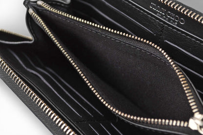 ジミーチュウ 財布/ラウンドファスナー JIMMY CHOO 長財布 スターエンボス ブラック【中古】