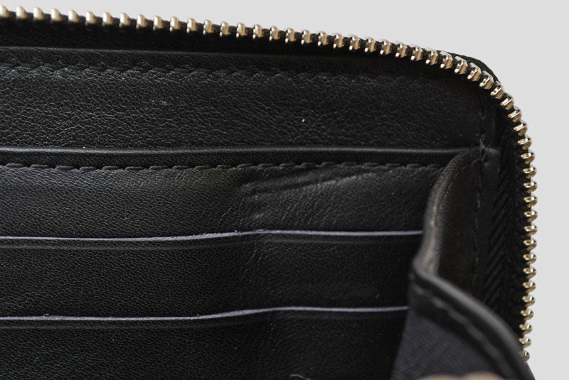 ジミーチュウ 財布/ラウンドファスナー JIMMY CHOO 長財布 スターエンボス ブラック【中古】