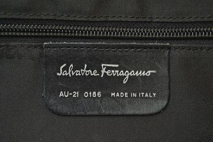 フェラガモ トートバッグ/ショルダーバッグ Salvatore Ferragamo ヴァラチェーン ブラック AU-21 0186【中古】