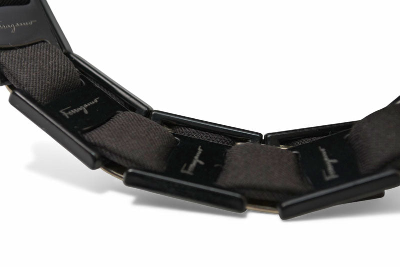 フェラガモ トートバッグ/ショルダーバッグ Salvatore Ferragamo ヴァラチェーン ブラック AU-21 0186【中古】