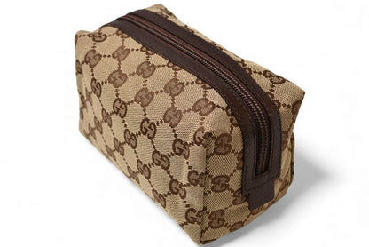 グッチ ポーチ GUCCI GGキャンバス 化粧ポーチ/コスメポーチ GGブラウン/ベージュ 29595【中古】