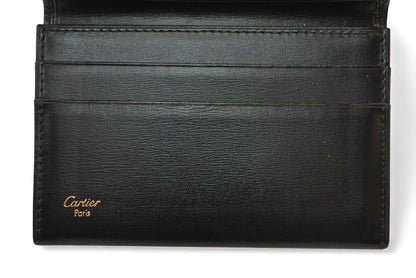 カルティエ カードケース/名刺入れ/パスケース Cartier パシャ パスケース カーフ レザー ブラック ゴールド金具 L3000132