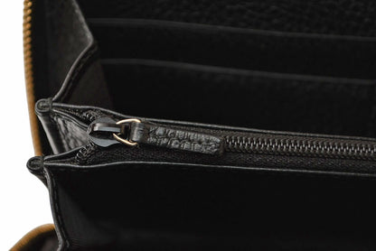 グッチ 財布 GUCCI 長財布/ラウンドファスナー式 レザー 509644 インターロッキングG ブラック【中古】