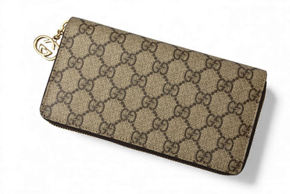 グッチ 財布 GUCCI 長財布/ラウンドファスナー式 GGスプリーム GGブラウン/ベージュ 307982【中古】