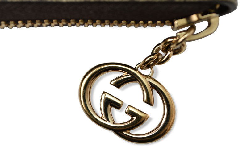 グッチ 財布 GUCCI 長財布/ラウンドファスナー式 GGスプリーム GGブラウン/ベージュ 307982【中古】