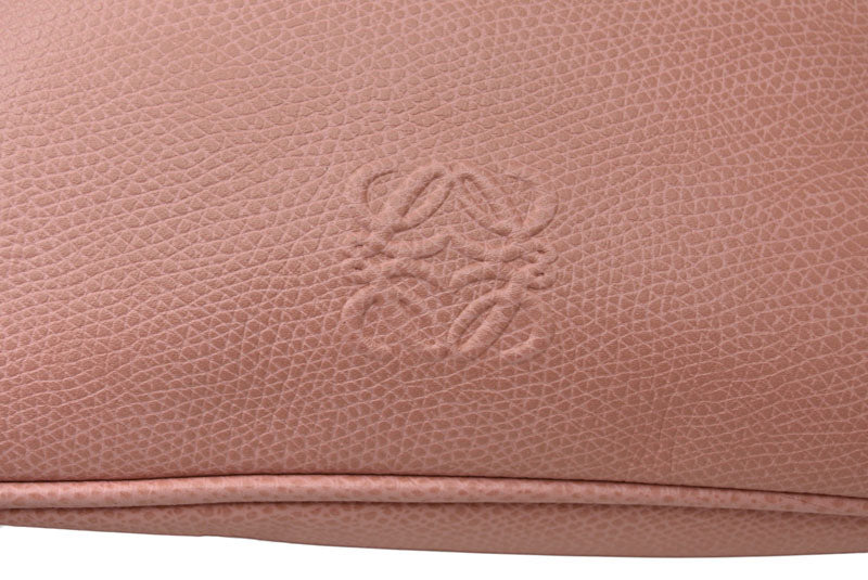 ロエベ コスメポーチ/化粧ポーチ LOEWE ポーチ レザー アナグラム ライトピンク【中古】