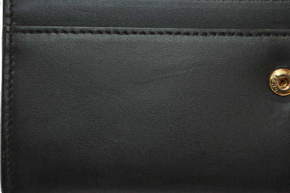 フェンディ 財布 FENDI 二つ折/長財布 レザー レディース/メンズ ロゴエンボス ブラック 8M0251【中古】
