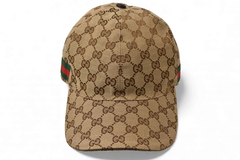 グッチ ベースボールキャップ/帽子 GUCCI GG/ベージュ レッド/グリーン 200035 KQWBG 9791 Mサイズ/58cm【中古】