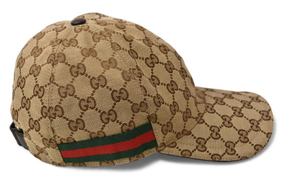 グッチ ベースボールキャップ/帽子 GUCCI GG/ベージュ レッド/グリーン 200035 KQWBG 9791 Mサイズ/58cm【中古】
