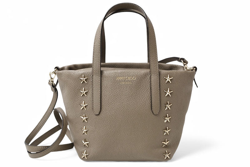 ジミーチュウ ハンドバッグ/ショルダーバッグ JIMMY CHOO 2way ソフィア ミニ レザー スタースタッズ ベージュ系 レディース【中古】