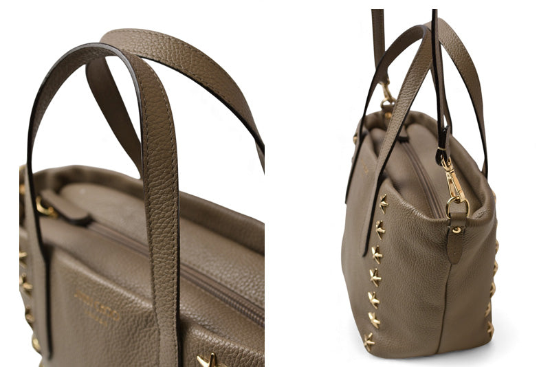 ジミーチュウ ハンドバッグ/ショルダーバッグ JIMMY CHOO 2way ソフィア ミニ レザー スタースタッズ ベージュ系 レディース【中古】