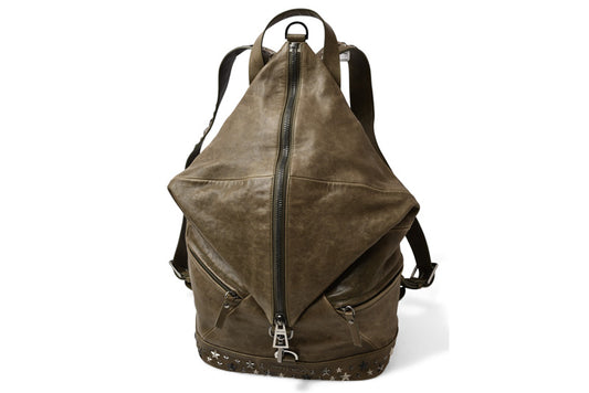 ジミーチュウ リュック/デイパック/バックパック JIMMY CHOO フィッツロイ スタースタッズ アーミー/ヴィンテージ仕上げ【中古】