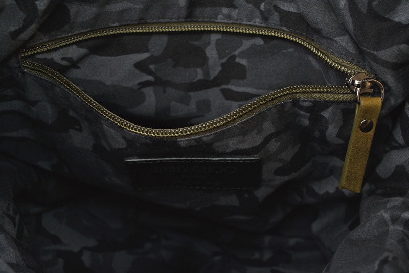 ジミーチュウ リュック/デイパック/バックパック JIMMY CHOO フィッツロイ スタースタッズ アーミー/ヴィンテージ仕上げ【中古】