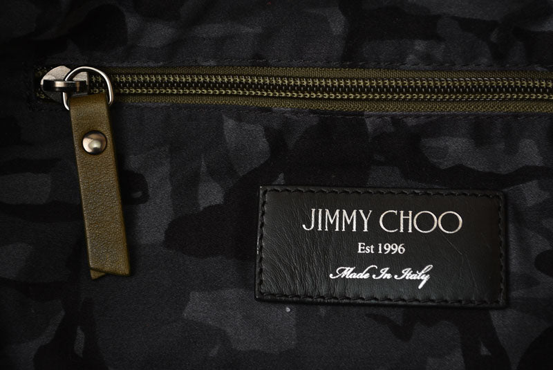 ジミーチュウ リュック/デイパック/バックパック JIMMY CHOO フィッツロイ スタースタッズ アーミー/ヴィンテージ仕上げ【中古】