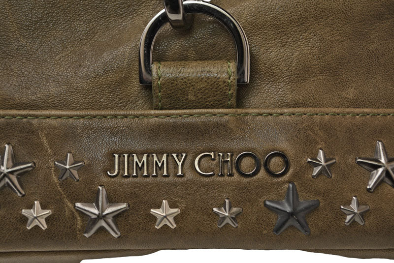 ジミーチュウ リュック/デイパック/バックパック JIMMY CHOO フィッツロイ スタースタッズ アーミー/ヴィンテージ仕上げ【中古】