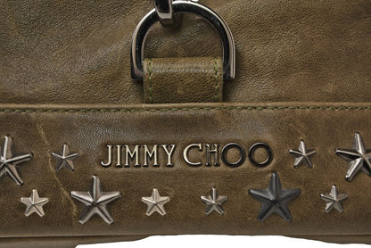 ジミーチュウ リュック/デイパック/バックパック JIMMY CHOO フィッツロイ スタースタッズ アーミー/ヴィンテージ仕上げ【中古】