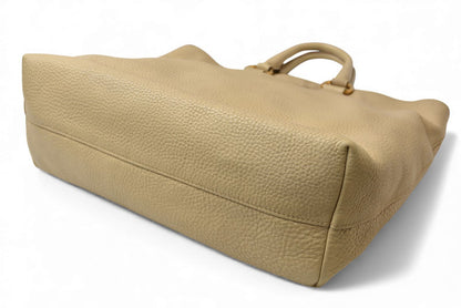 プラダ トートバッグ/ショルダーバッグ 2way PRADA VIT DAINO/鹿革 A4対応 バッグ ベージュ ストラップ付【中古】