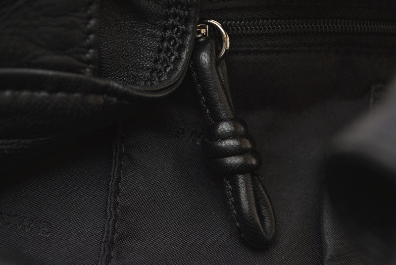 ロエベ ハンドバッグ LOEWE ナッパ アイレ バッグ シープスキン ブラック【中古】