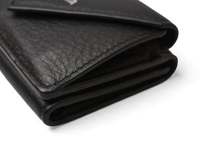 バレンシアガ 財布 BALENCIAGA ミニ財布/三つ折財布 PAPER ZA MINI WALLET ペーパーミニウォレット 391446 ブラック【中古】