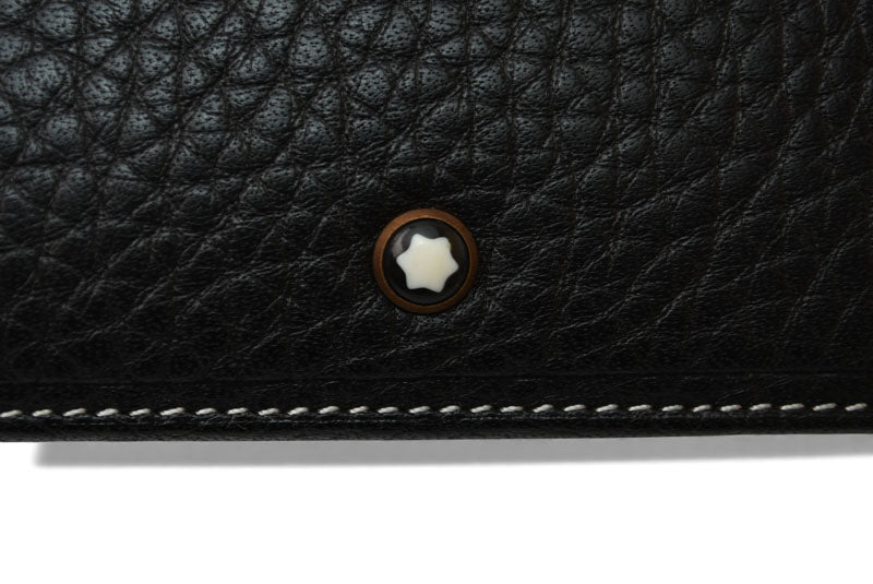 モンブラン 財布/二つ折 札入れ MONTBLANC メンズ/折財布 レザー ブラック【中古】