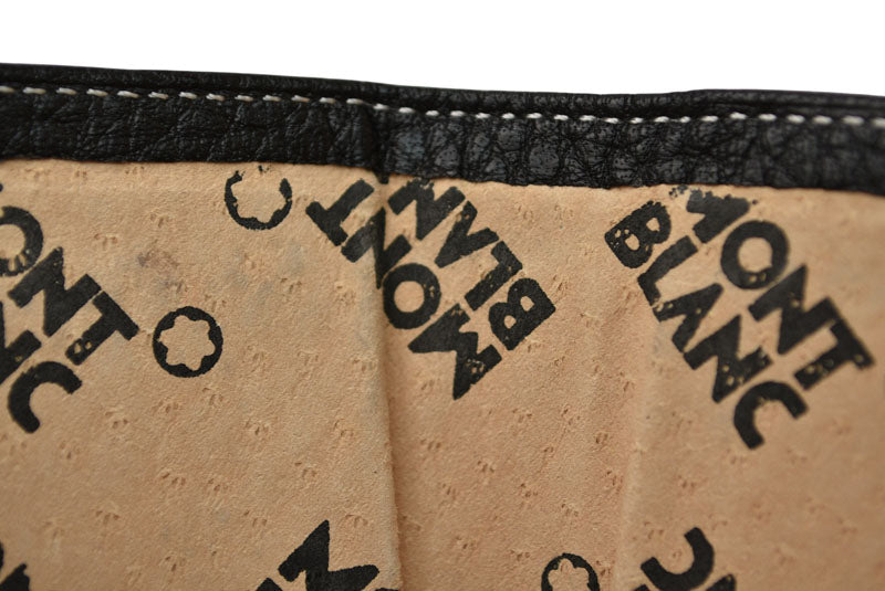 モンブラン 財布/二つ折 札入れ MONTBLANC メンズ/折財布 レザー ブラック【中古】