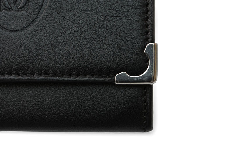 カルティエ コインケース Cartier スクエア コインパース マスト ドゥ カルティエ ブラック【中古】