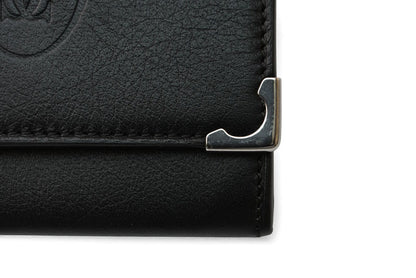 カルティエ コインケース Cartier スクエア コインパース マスト ドゥ カルティエ ブラック【中古】