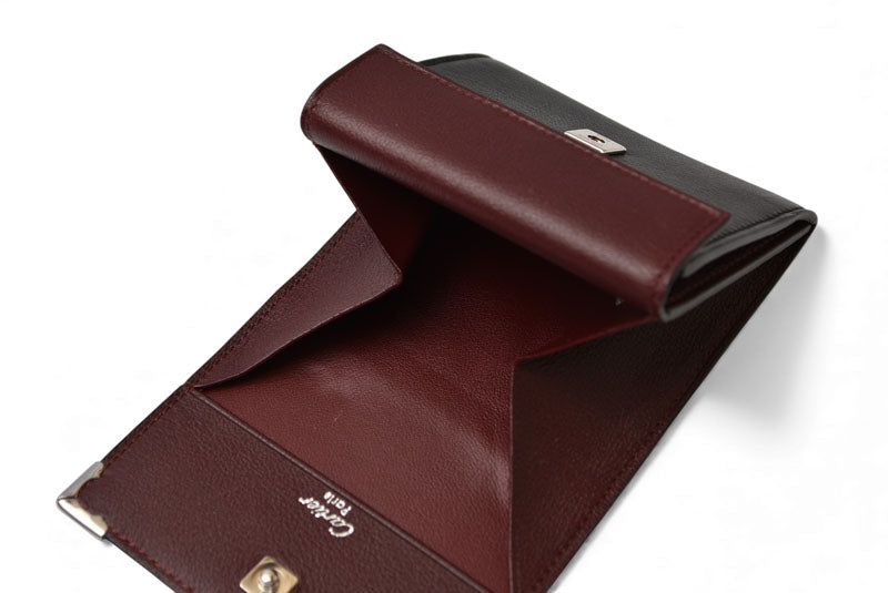 カルティエ コインケース Cartier スクエア コインパース マスト ドゥ カルティエ ブラック【中古】